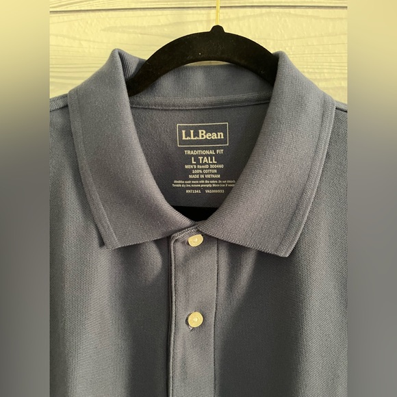 L.L. Bean Long Sleeve Polo L Tall - Picture 9 of 12